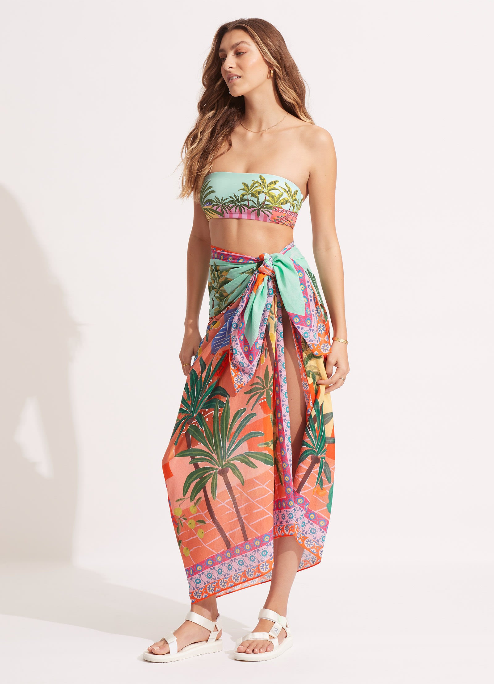 On Vacation Sarong - Azure