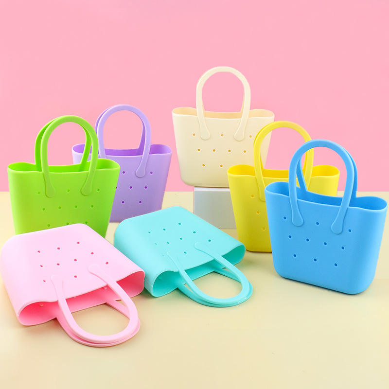 Fashion Summer Beach Bag Waterproof Eva Silicone Rubber Handbags Beach Bag DIY Handmade Shoulder Beach Tote Bag