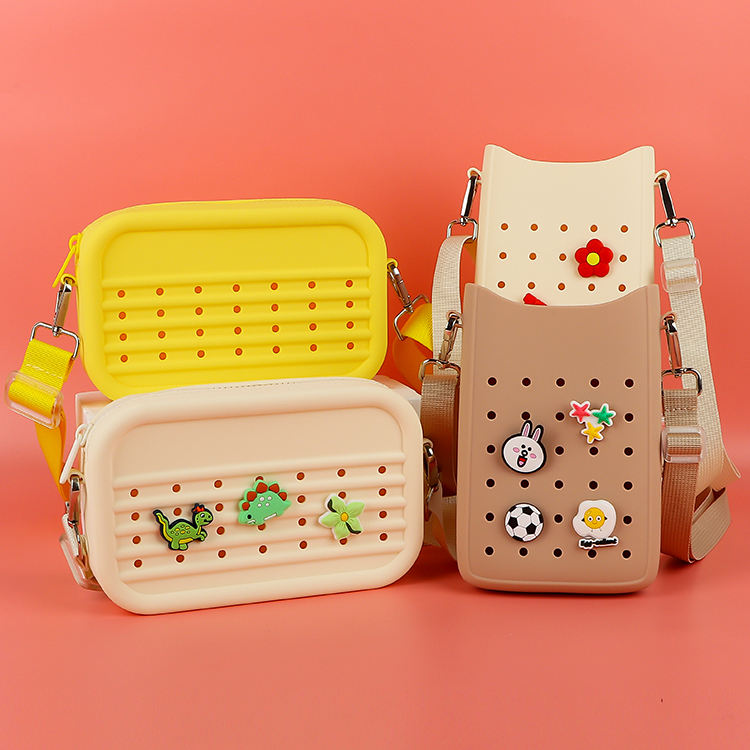 DIY Silicone Ladies Should Bags Silicone Summer Beach Bag Small Silicone Women's Crossbody Messenger Bag