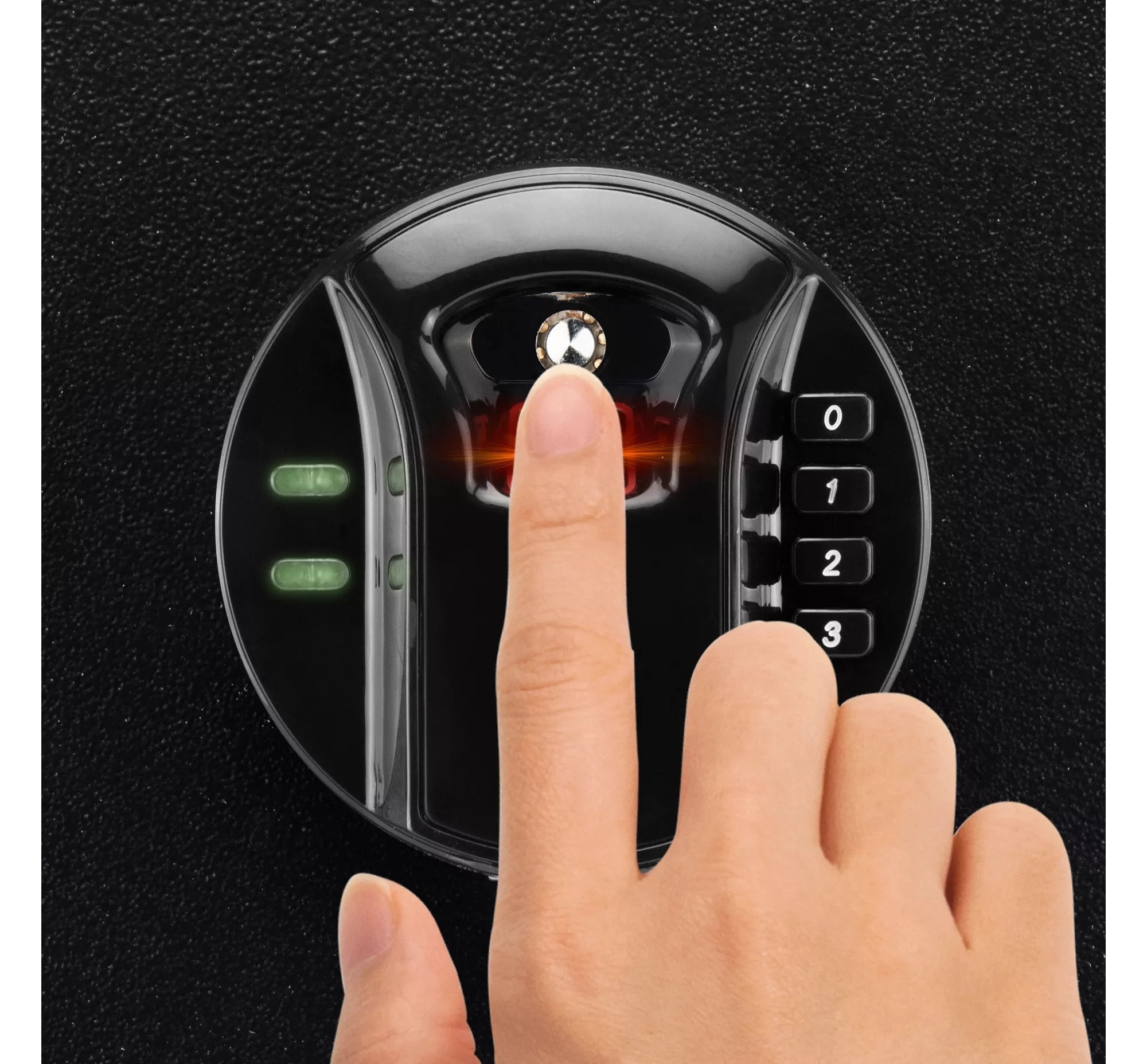 Barska HQ800 Standard Quick Access 4-Gun Rifle Safe with Biometric Keypad Lock