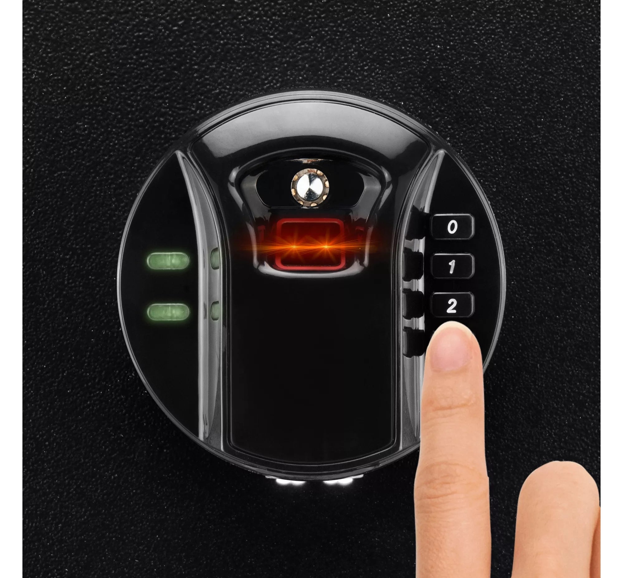 Barska HQ800 Standard Quick Access 4-Gun Rifle Safe with Biometric Keypad Lock