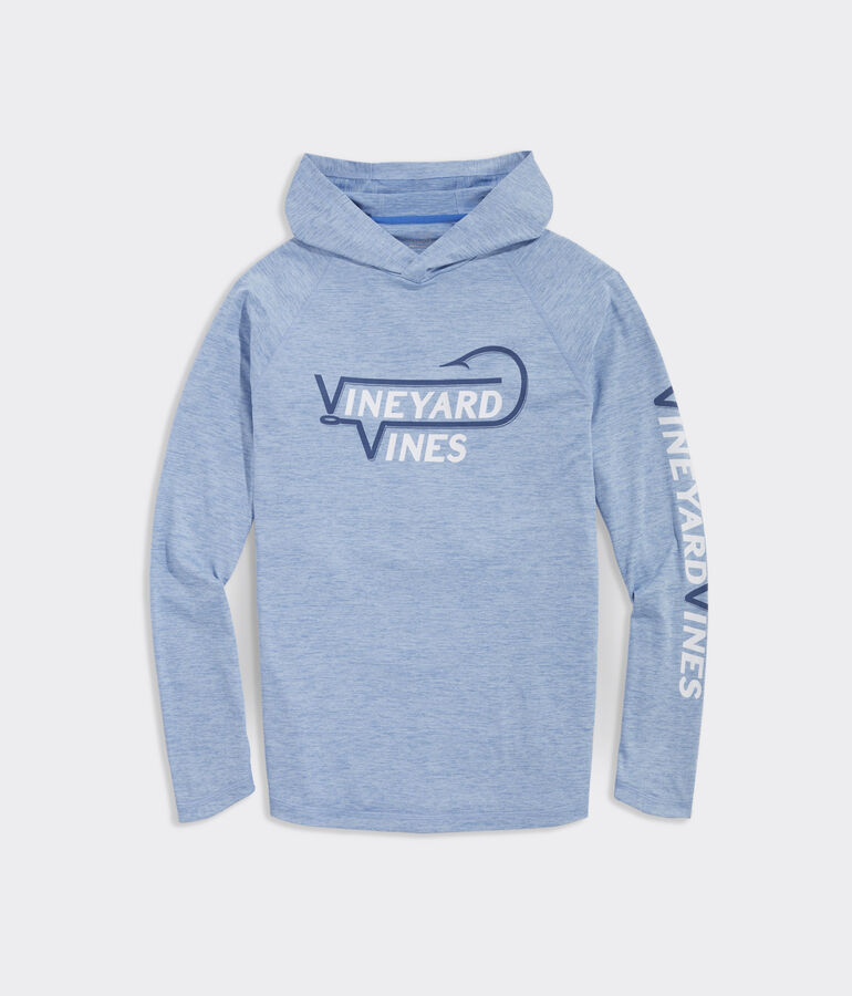 Fish Hook Long-Sleeve Harbor Performance Hoodie Tee