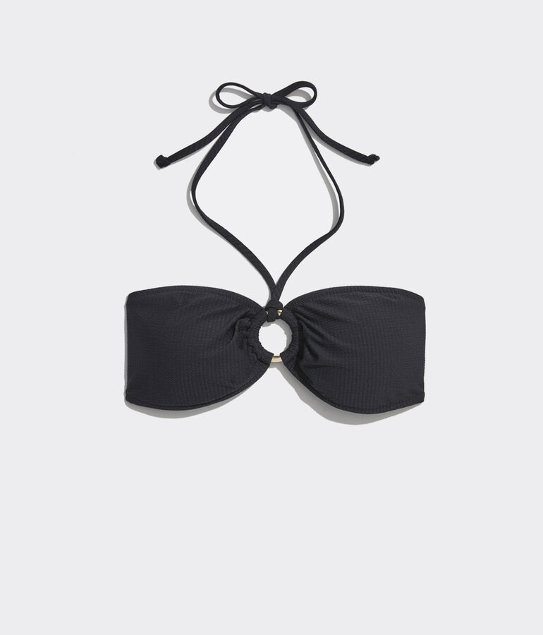 Seersucker Halter Bandeau Top