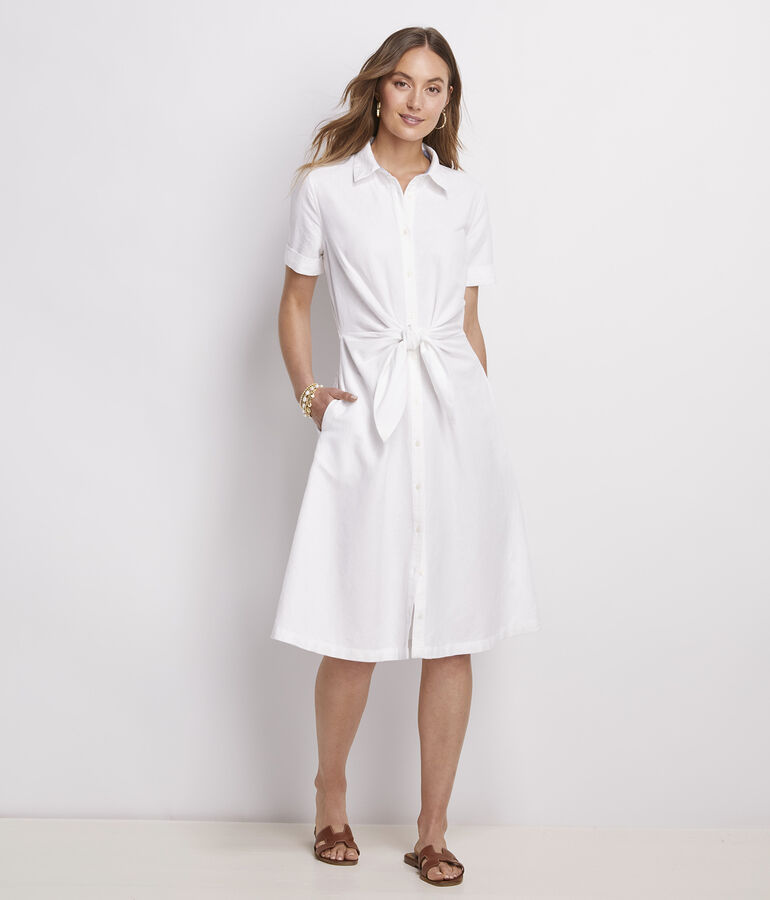 Westerly Tie-Front Linen Dress