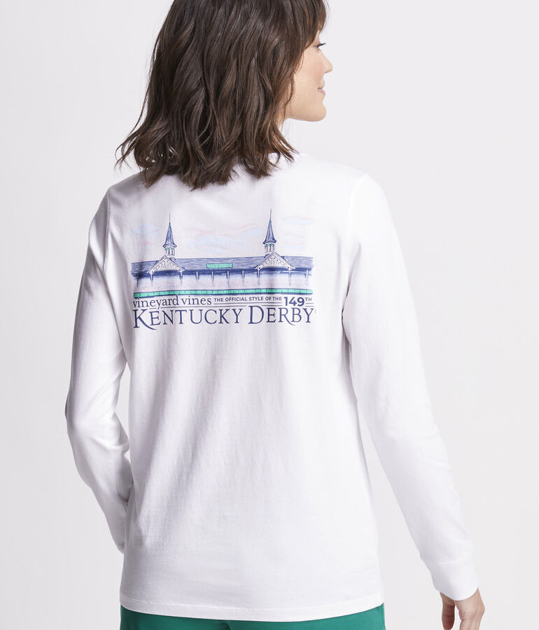 Kentucky Derby Women's Painted Spires Long-Sleeve Pocket Tee