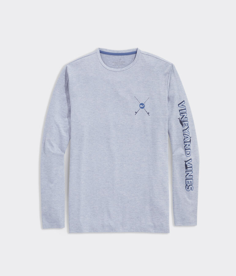vineyard vines Wavy Text Long-Sleeve Harbor Performance Tee