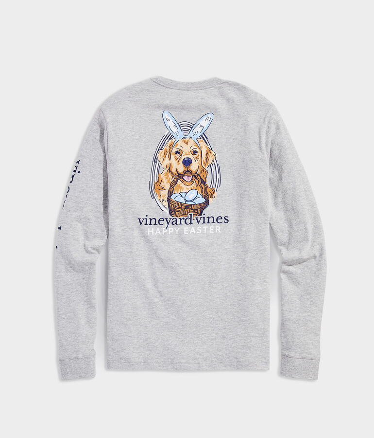 Easter Dog Long-Sleeve Pocket Tee