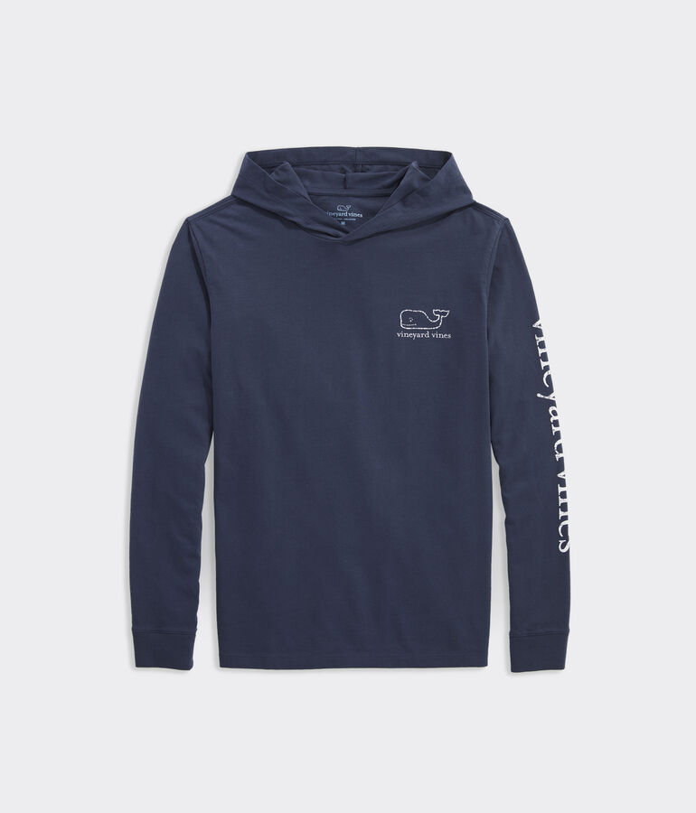 Long-Sleeve Vintage Whale Hoodie Tee