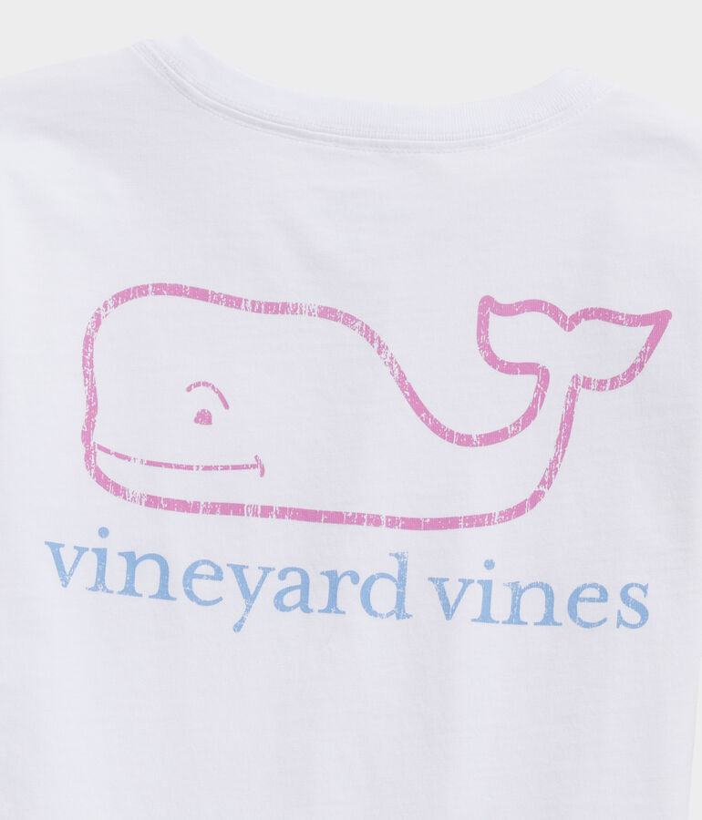 Girls' Vintage Whale Long-Sleeve Pocket Tee