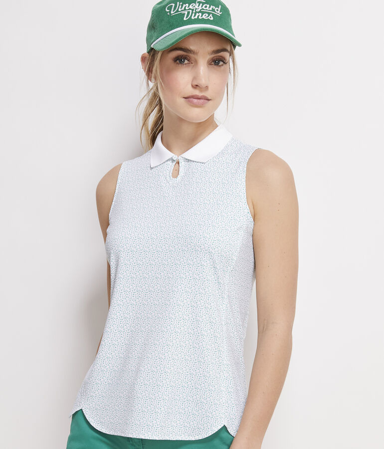 Palmero Sleeveless Keyhole Golf Polo