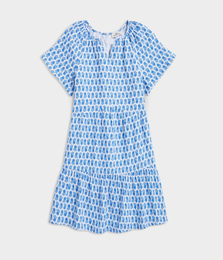Girls' Printed Seastitch Double Gauze Dress