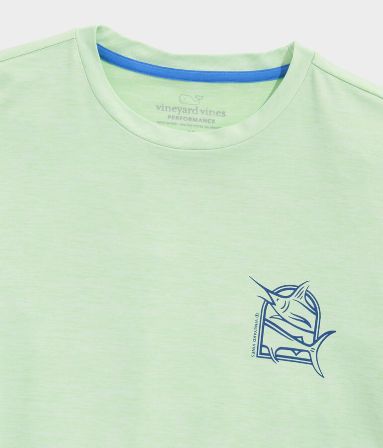 Marlin Outline Long-Sleeve Harbor Performance Tee
