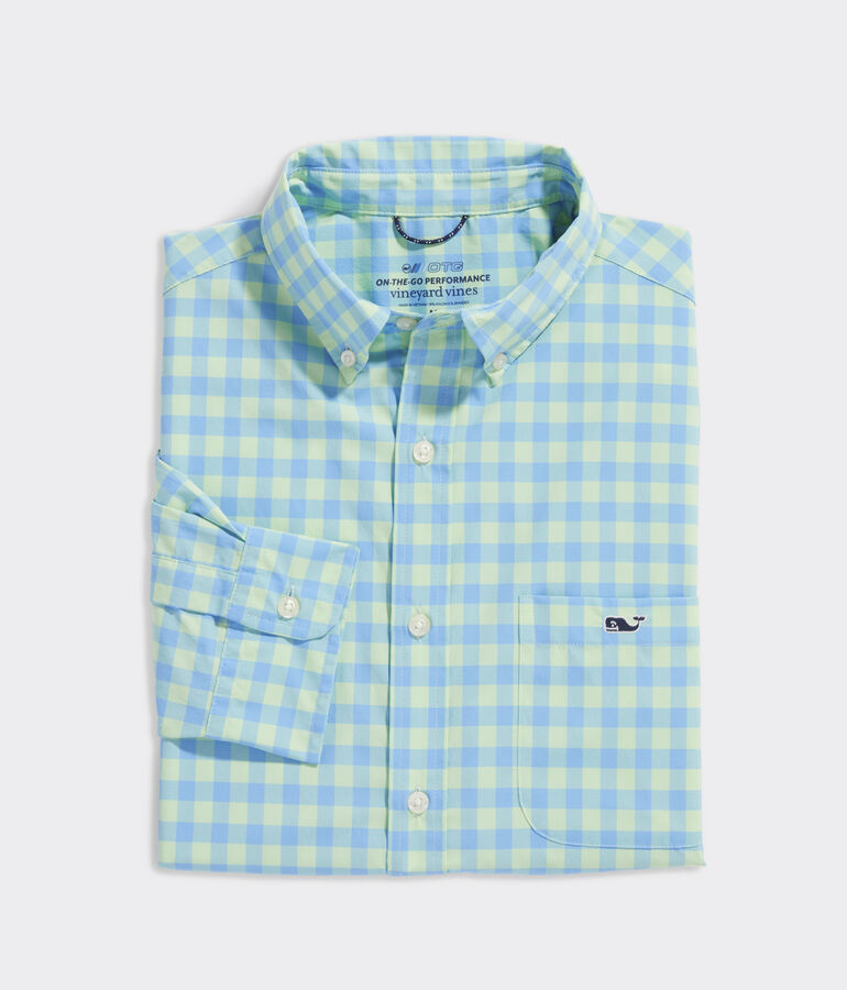 On-The-Go Lightweight Gingham Shirt