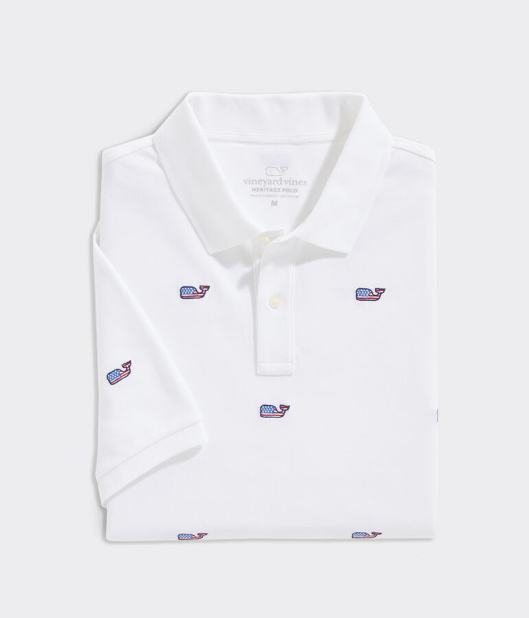Heritage Embroidered Whale Pique Polo