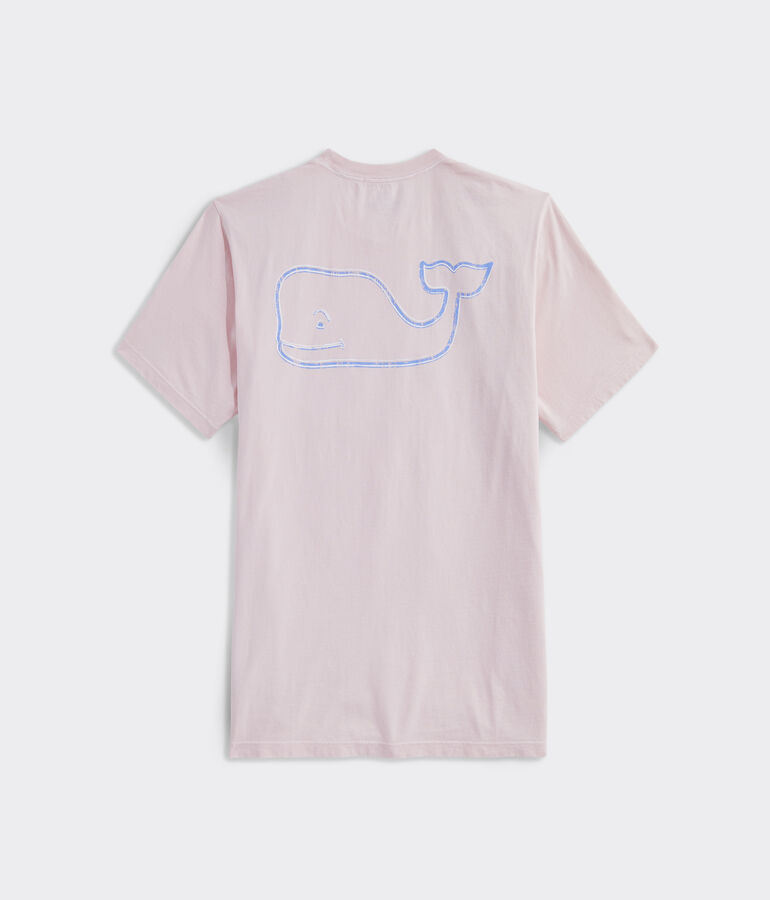 Garment-Dyed Whale Outline Short-Sleeve Pocket Tee