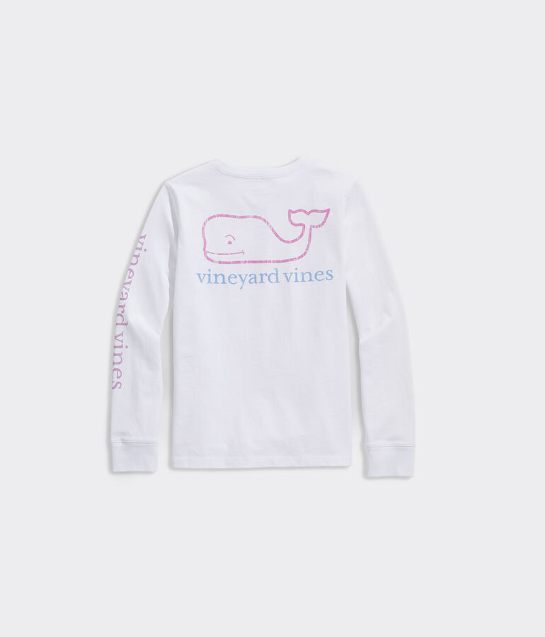 Girls' Vintage Whale Long-Sleeve Pocket Tee