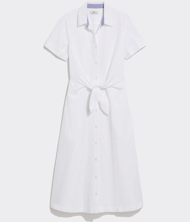 Westerly Tie-Front Linen Dress