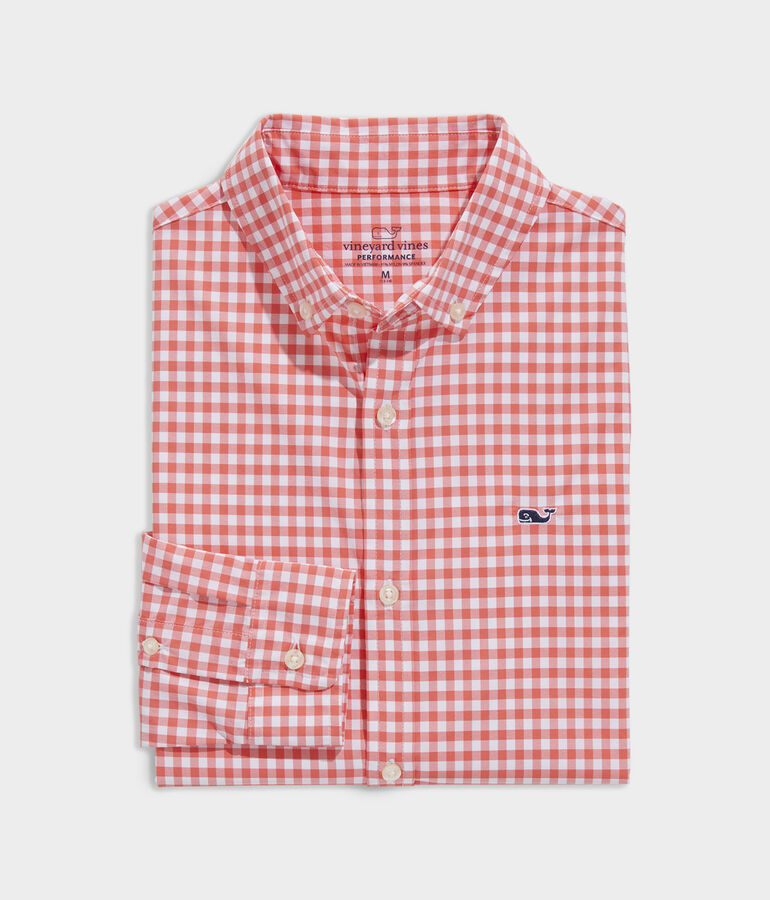 Boys' On-The-Go Lightweight Gingham Shirt
