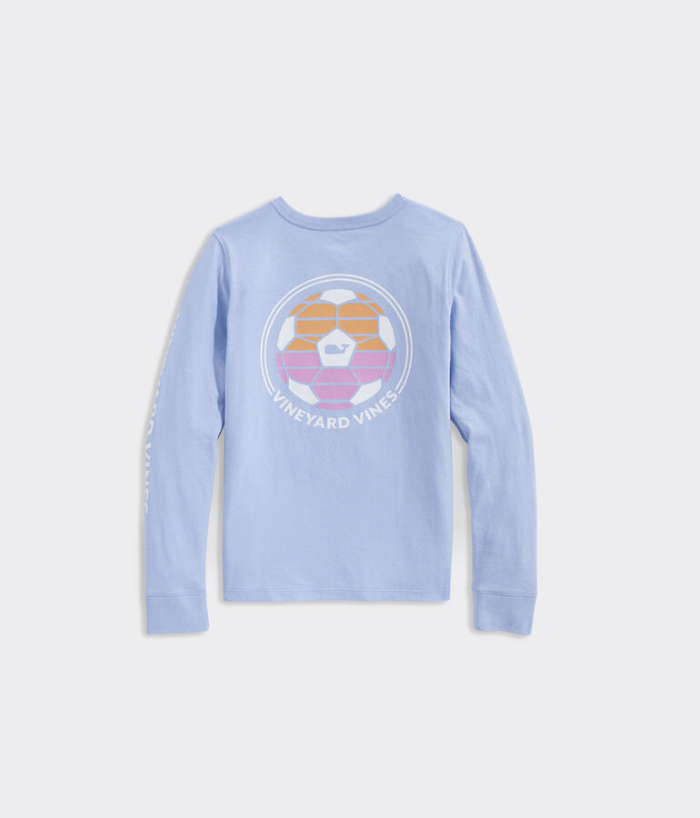 Girls' Soccer Circle Long-Sleeve Pocket Tee