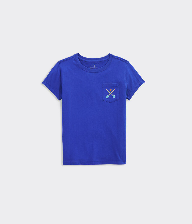 Girls' Foil Lacrosse Palms Short-Sleeve Pocket Tee