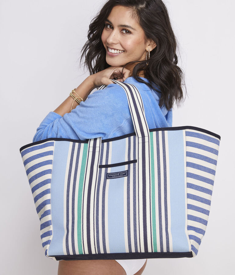 Blocked Stripe Tote