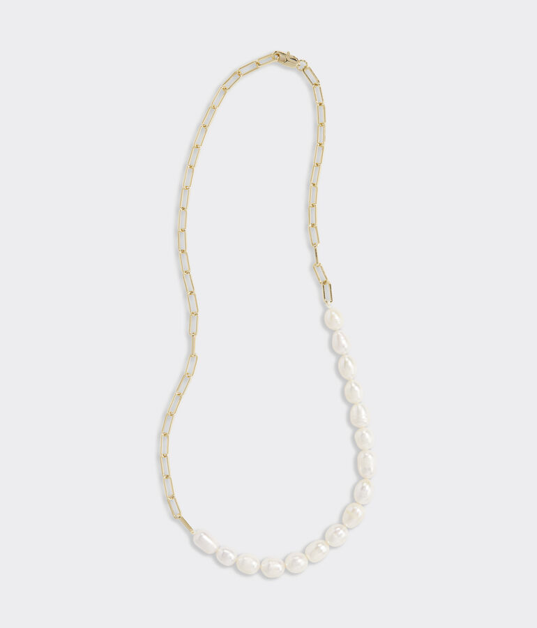 Baroque Pearl Link Necklace