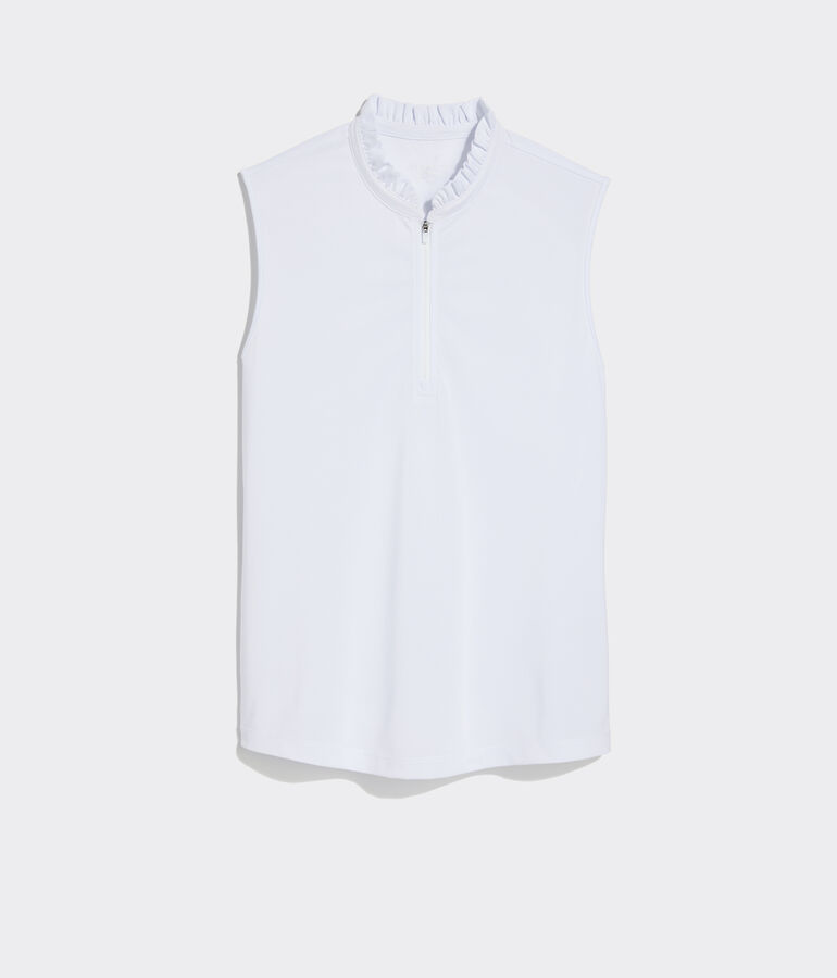 Performance Ruffled Sleeveless Polo