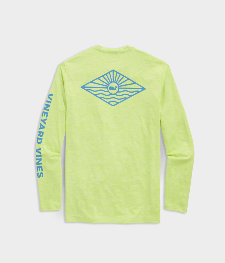 Linear Sunset Long-Sleeve Harbor Performance Tee