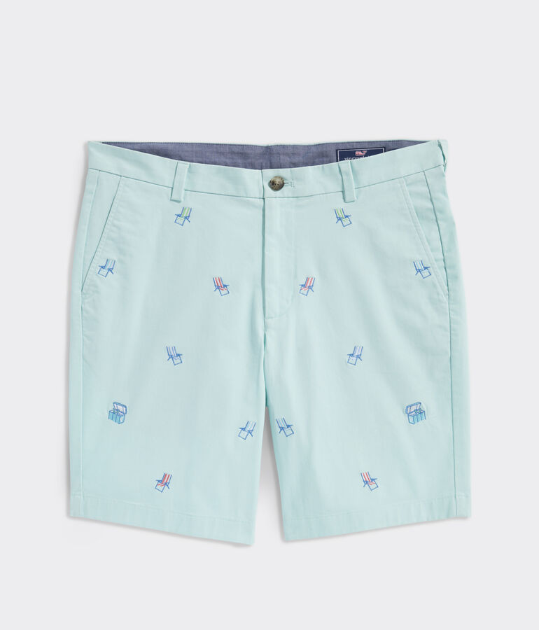 9 Inch Embroidered Stretch Breaker Shorts