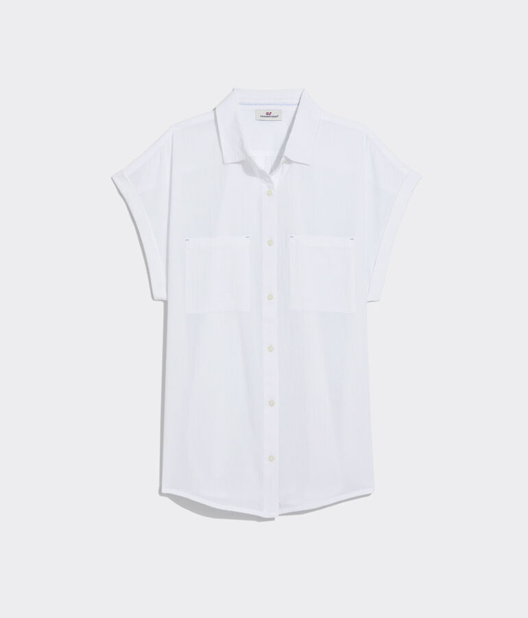 Lightweight Short-Sleeve Button-Down