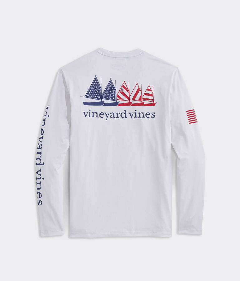 USA Catboats Long-Sleeve Harbor Performance Tee