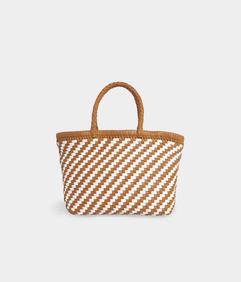 Mini Woven Leather Tote