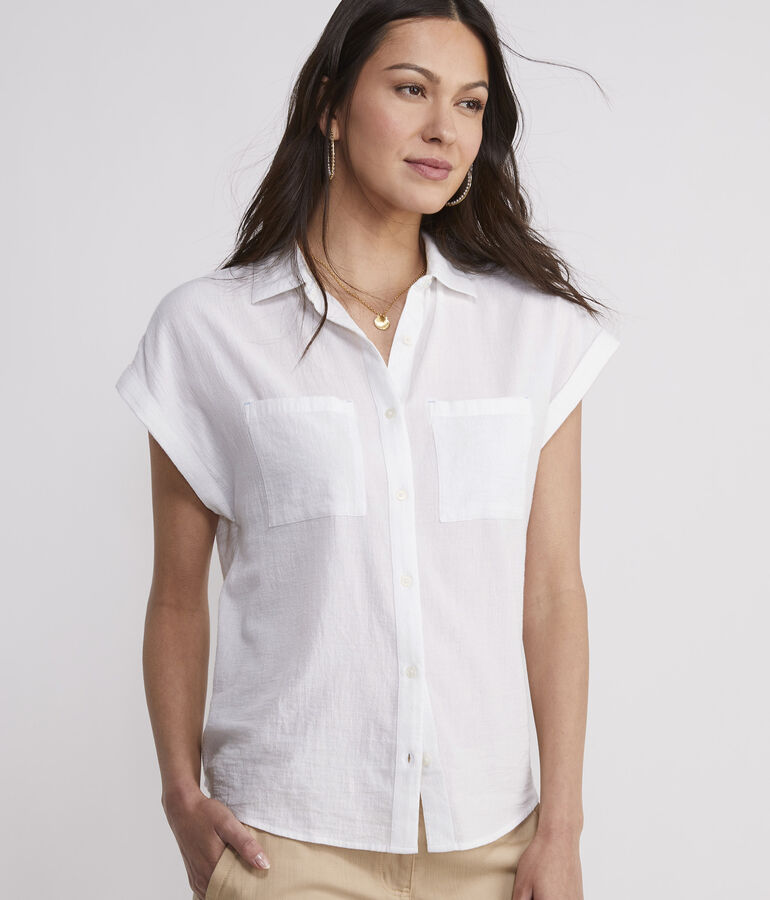 Lightweight Short-Sleeve Button-Down
