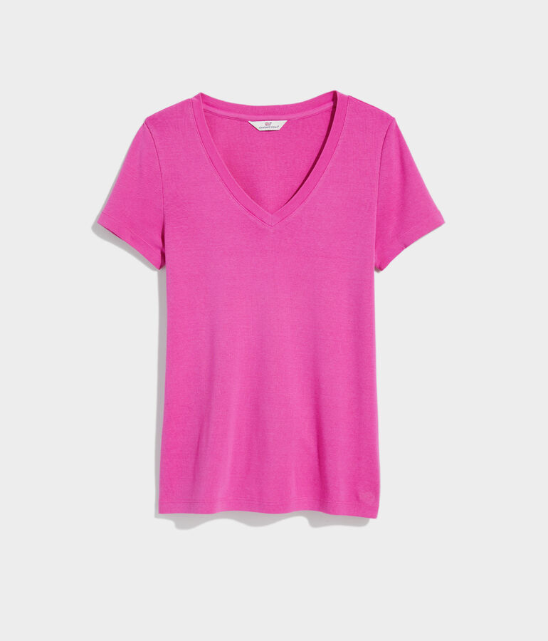 Neon V-Neck Simple Tee
