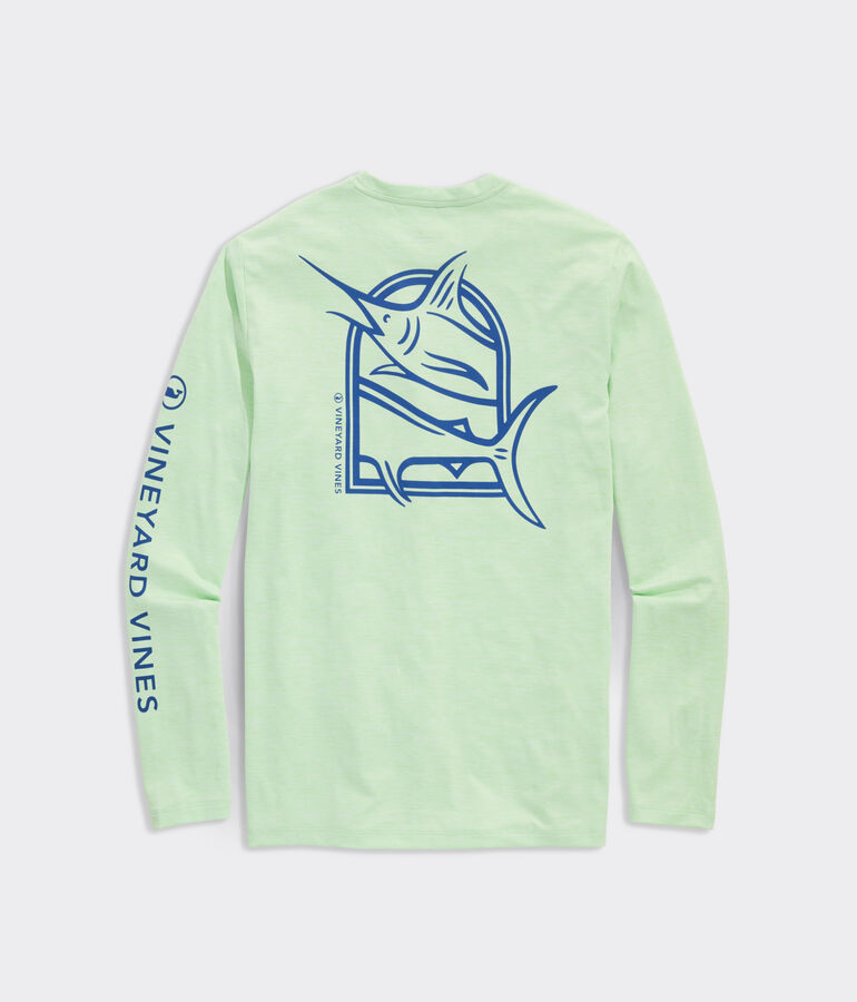 Marlin Outline Long-Sleeve Harbor Performance Tee