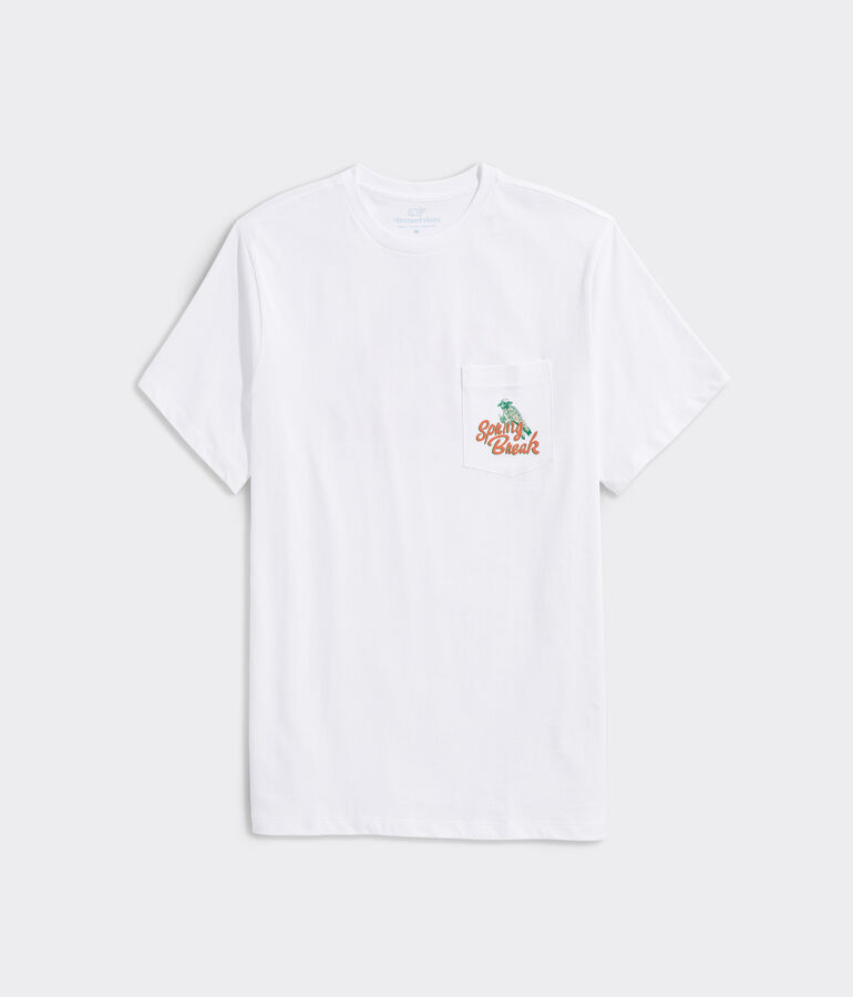 Spring Break Parrot Short-Sleeve Pocket Tee