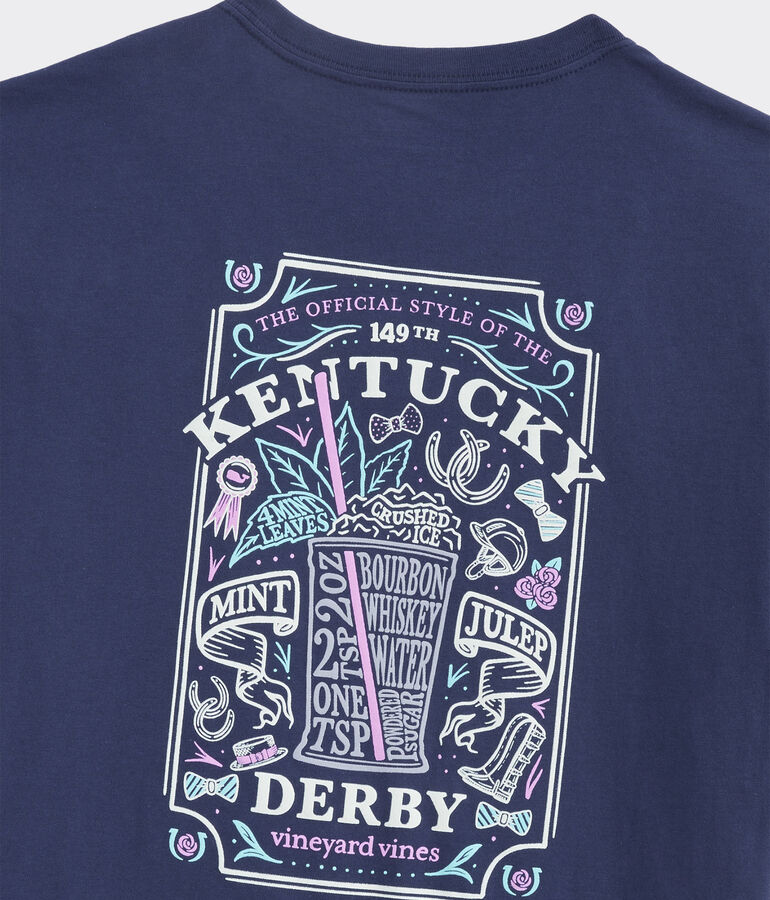 Kentucky Derby Mint Julep Recipe Short-Sleeve Pocket Tee