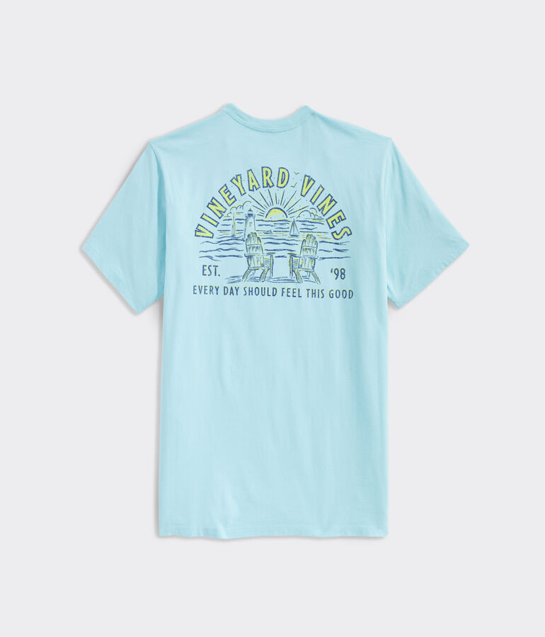 Adirondack Lighthouse Scenic Short Sleeve Pocket Tee
