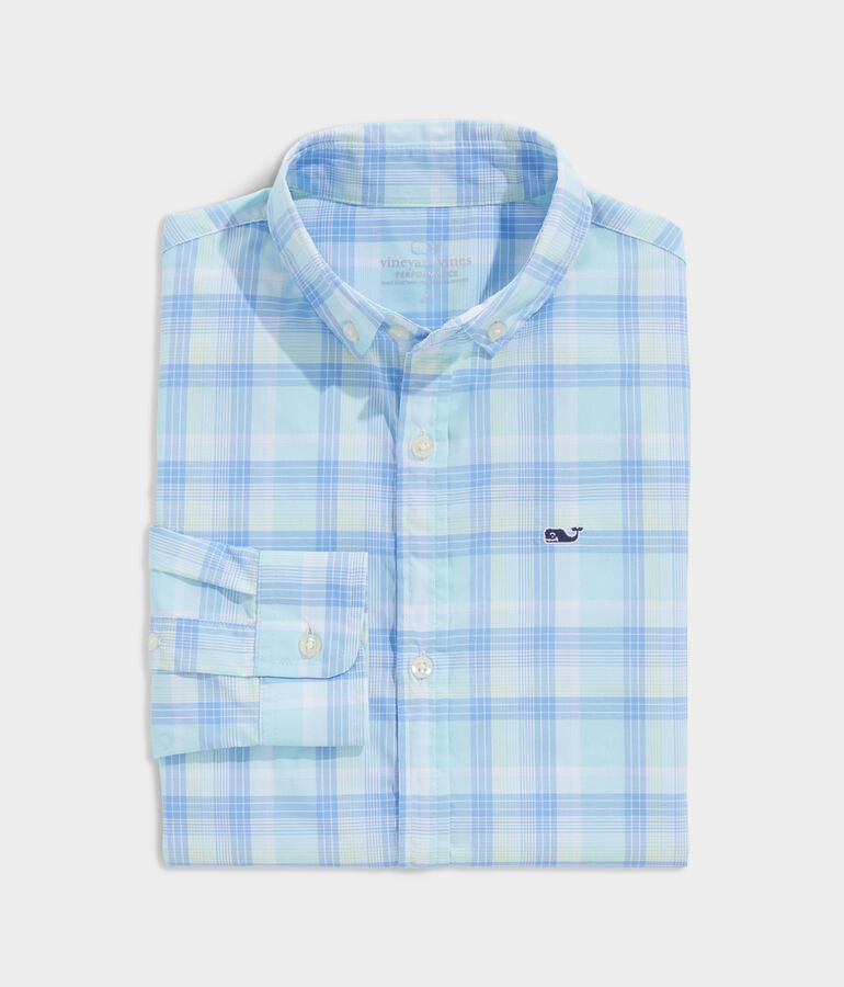 Boys' On-The-Go Nylon Plaid Shirt