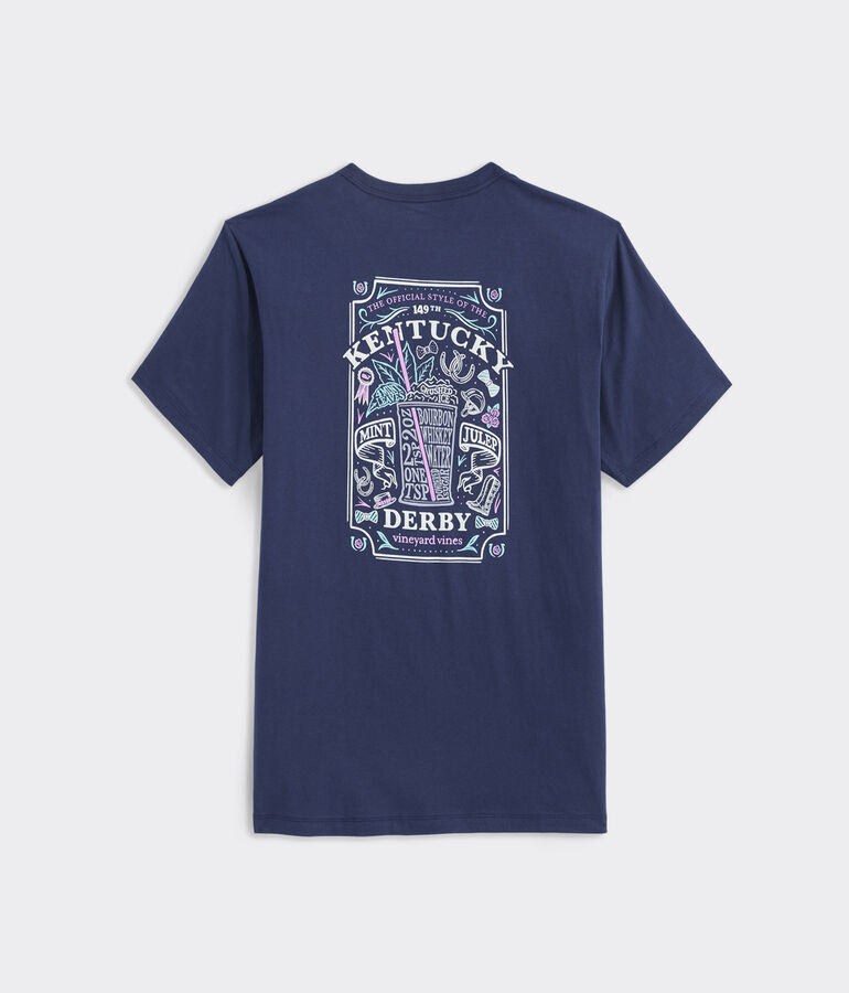 Kentucky Derby Mint Julep Recipe Short-Sleeve Pocket Tee