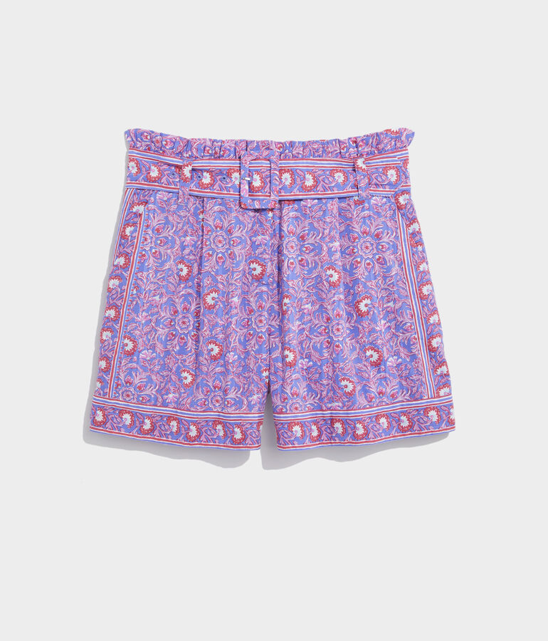 Katama Tile Belted Shorts