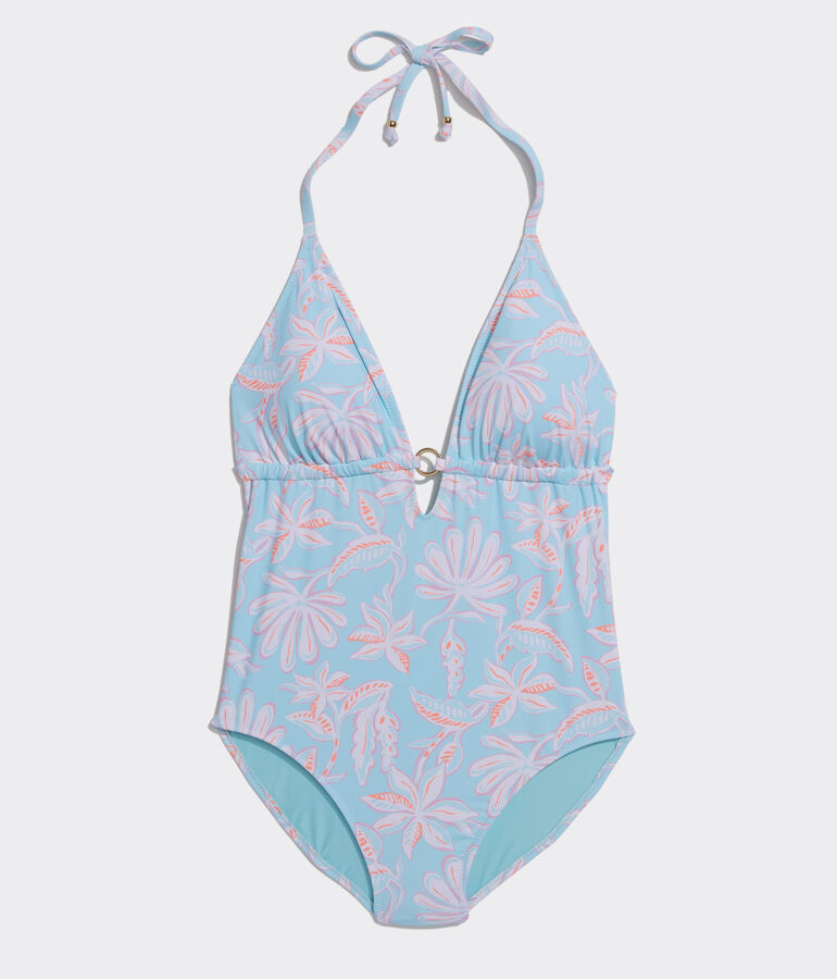 Cay Floral Halter One-Piece
