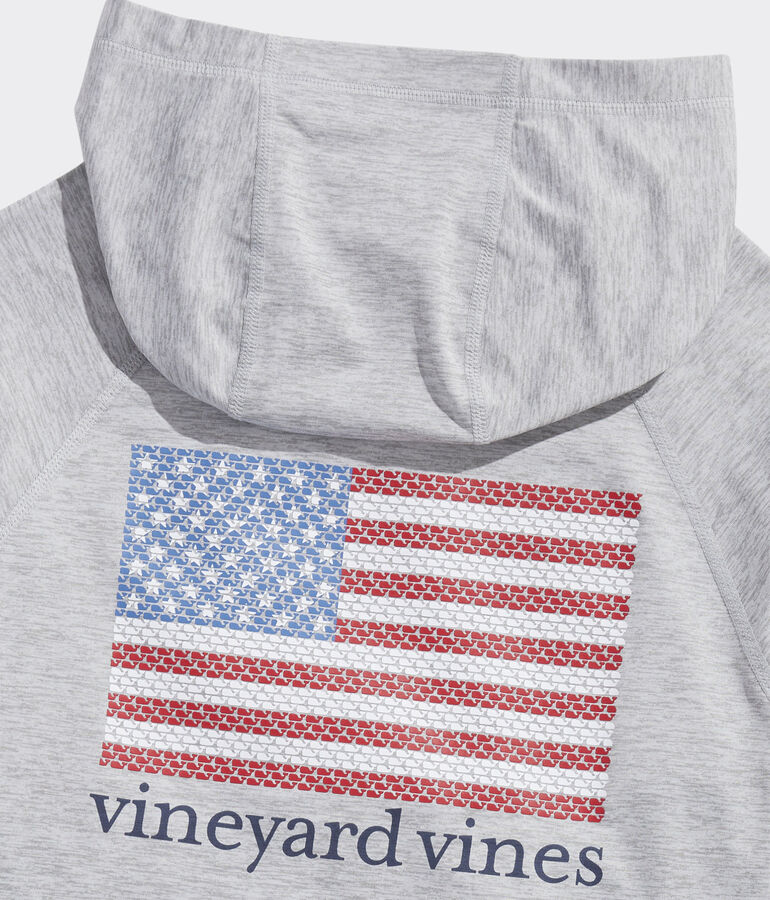 Whale Flag Long-Sleeve Harbor Hoodie Tee