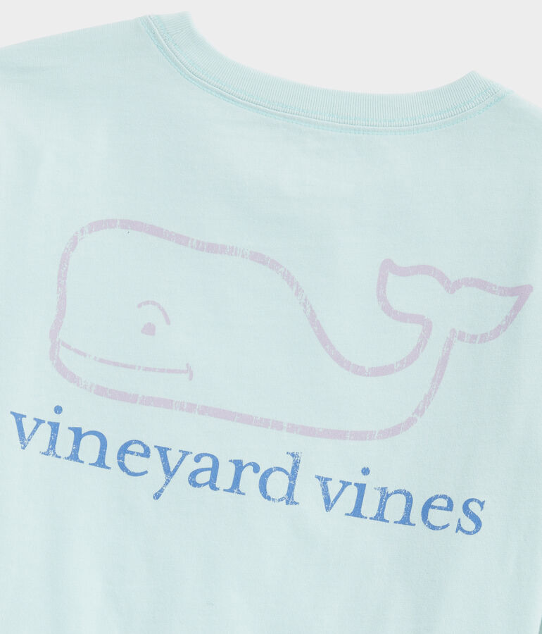 Girls' Vintage Whale Long-Sleeve Pocket Tee