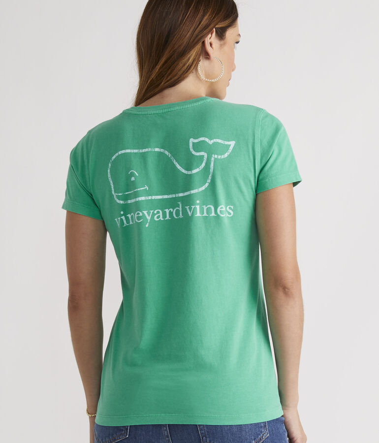 Garment Dyed Vintage Whale Short-Sleeve Pocket Tee