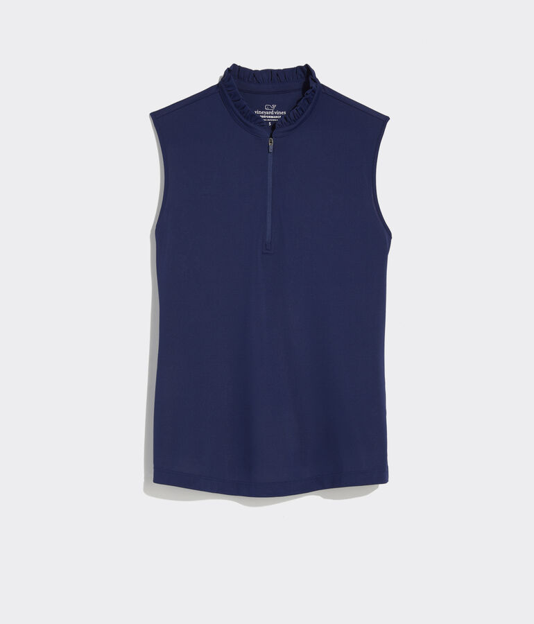 Performance Ruffled Sleeveless Polo
