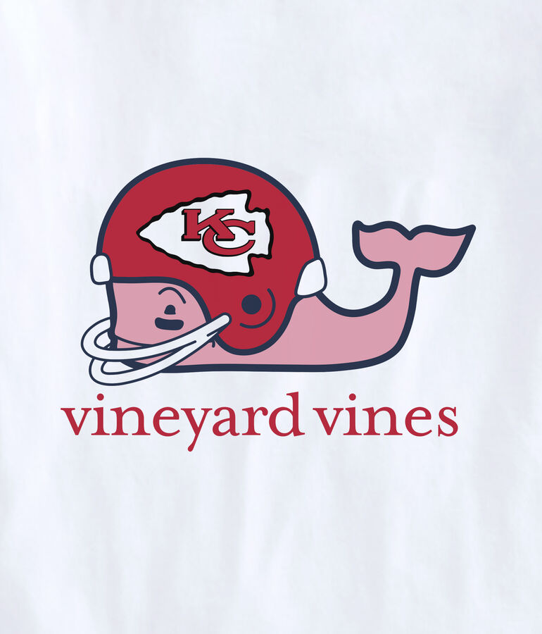 Kansas City Chiefs Helmet Whale Short-Sleeve Pocket Tee