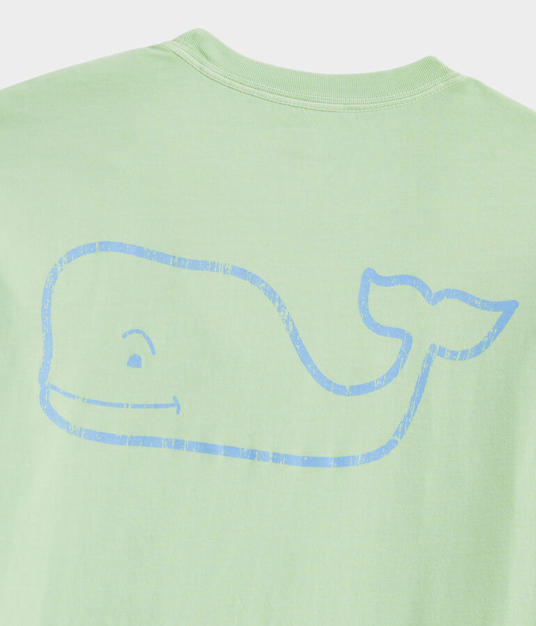 Garment-Dyed Vintage Whale Long-Sleeve Pocket Tee