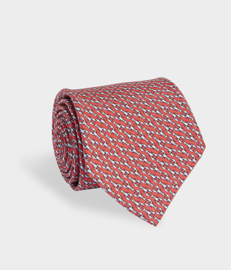 Classic Lobsters Printed Silk Tie