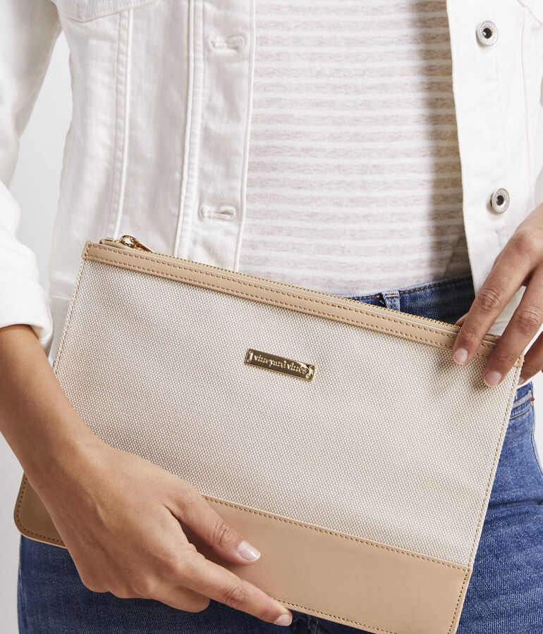 Textured Canvas Pouch